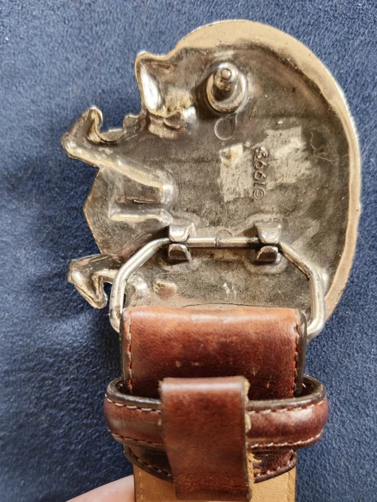 Vintage Brighton Museum Collection Noahs Arclk Brown Leather Belt 1995 - Picture 7 of 8